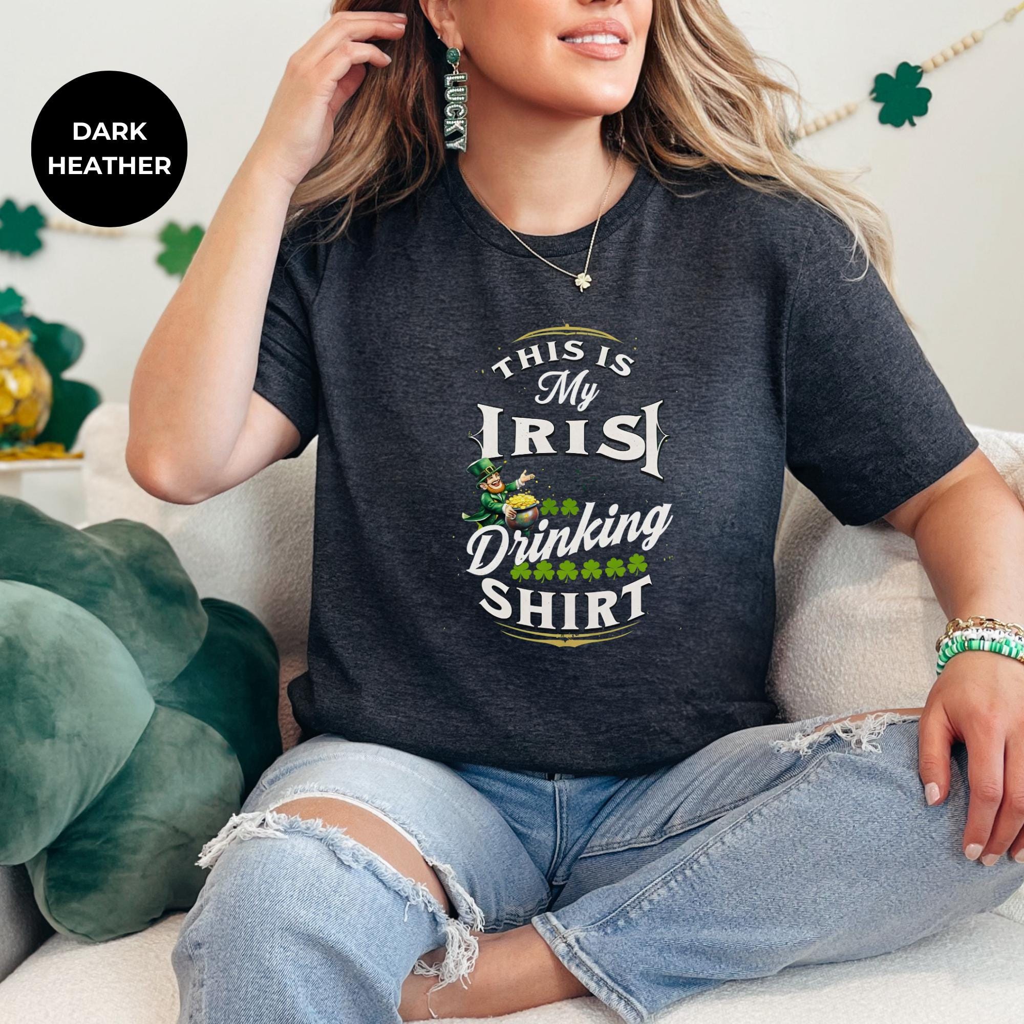 Drinking shirt for St. Patrick's Day | T-Shirt for Women | Green Shirt | Irish Tee | St. Patrick's Shirt | Shamrock Design | womens clothing