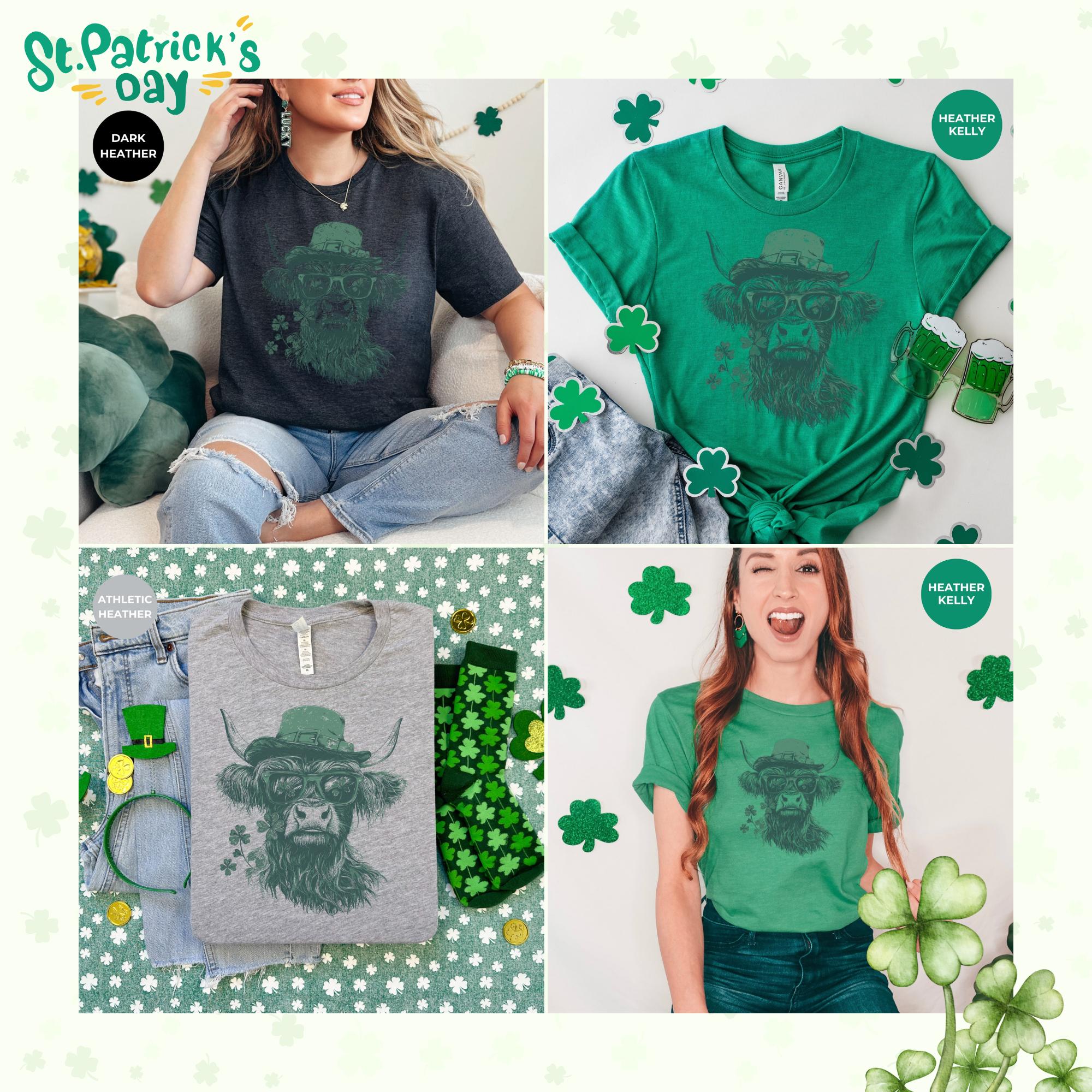 custom dog shirt St Patrick Day T-Shirt - Irish Graphic Tee - Green St Paddy Day Shirt - Lucky Shamrock Design - Gift for her - Tshirt