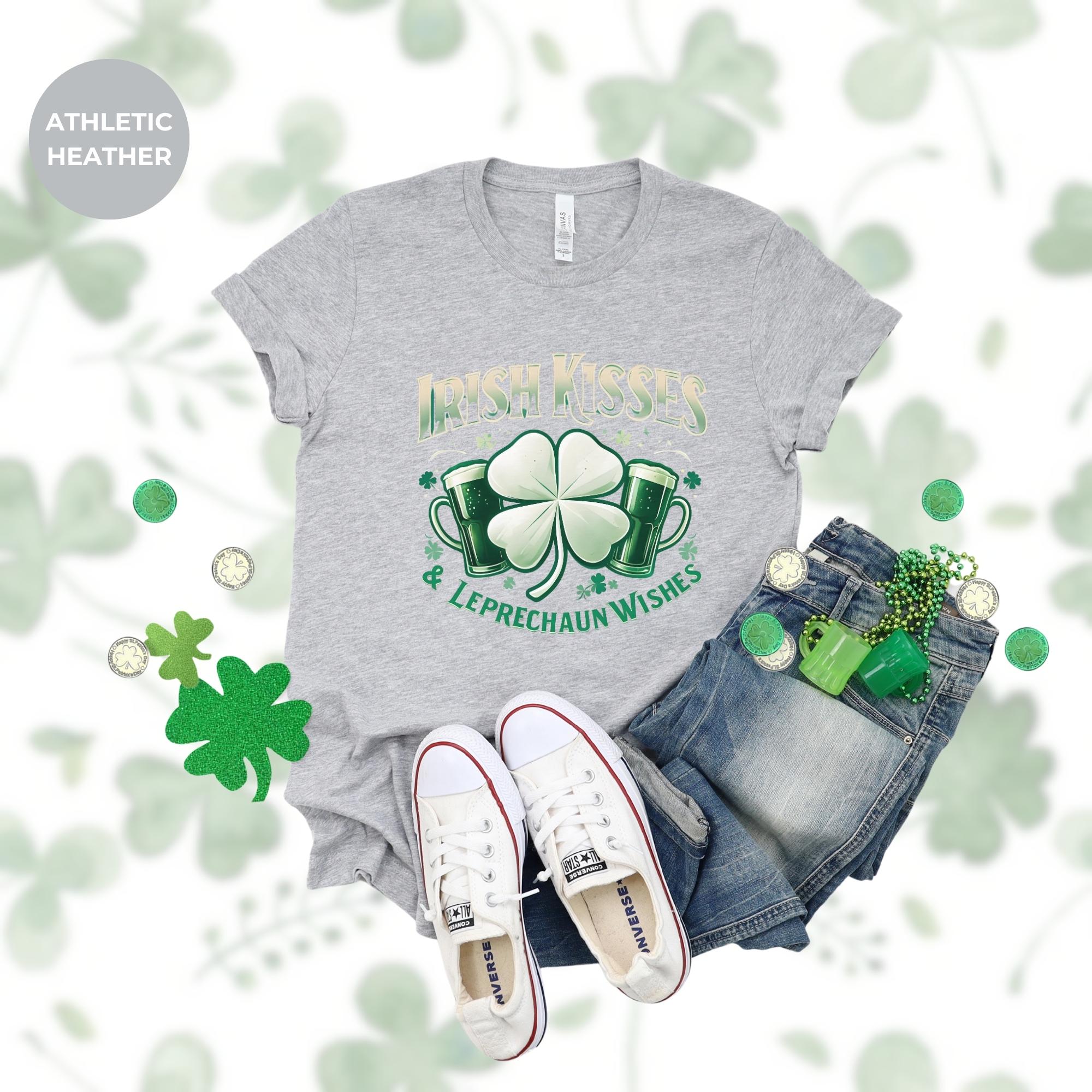 IRISH KISSESS SHIRT for Women | Festive St. Patrick's Day Top | St Patricks Day Shamrock Shirt | Ladies Saint Patrick's Day Shirt | clothing