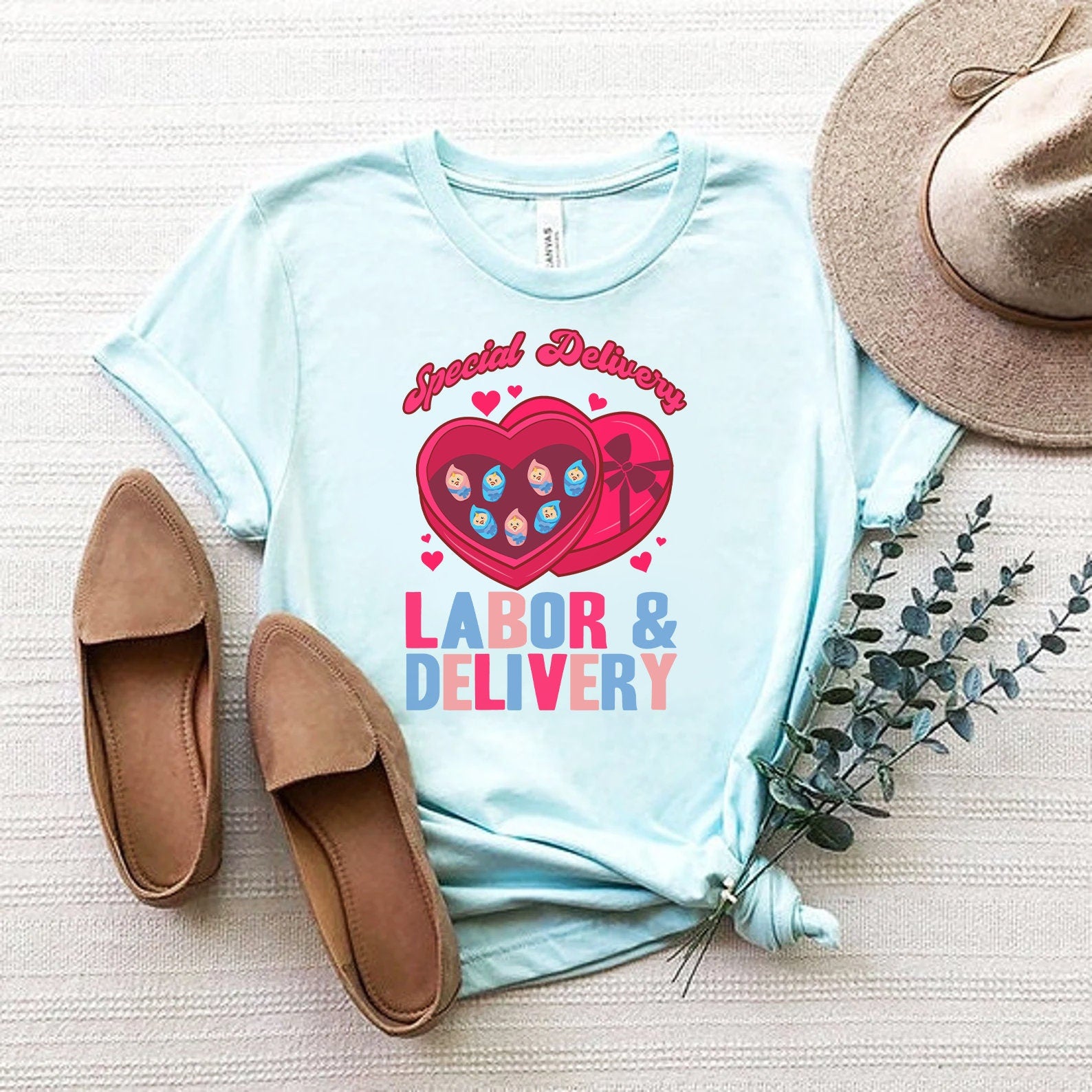 Nurse Valentine Shirt|  Labor and Delivery Nurse Valentines Shirt - Supper Soft Valentine Shirt for the Nurse in your life!