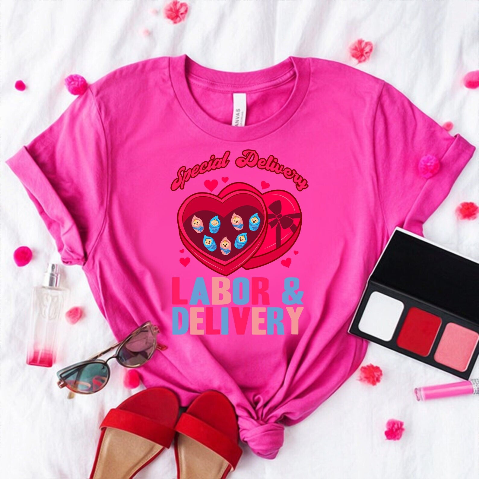 Nurse Valentine Shirt|  Labor and Delivery Nurse Valentines Shirt - Supper Soft Valentine Shirt for the Nurse in your life!