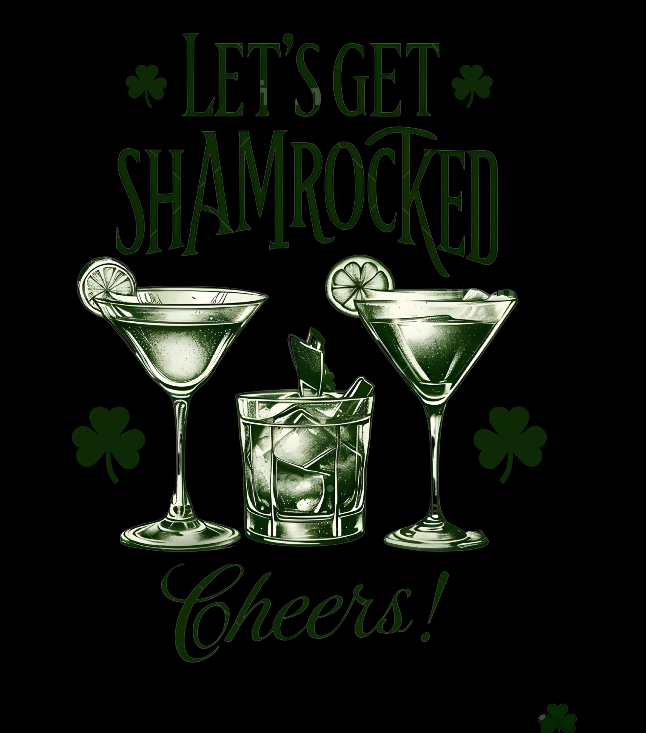 Shamrocked T-Shirt, Let's Get Shamrocked Tee, St. Patrick's Day Shirt, Unisex Party T-Shirt, Cheers Celebration Top