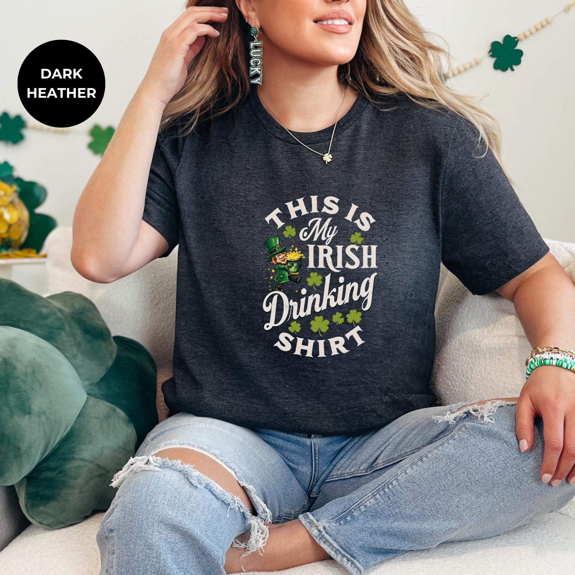 My irish drinking shirt | Tshirt design | St. Patrick's Day Shirt | oversized tshirt | Shamrock T-Shirt | Gift For Her | tshirt mockup