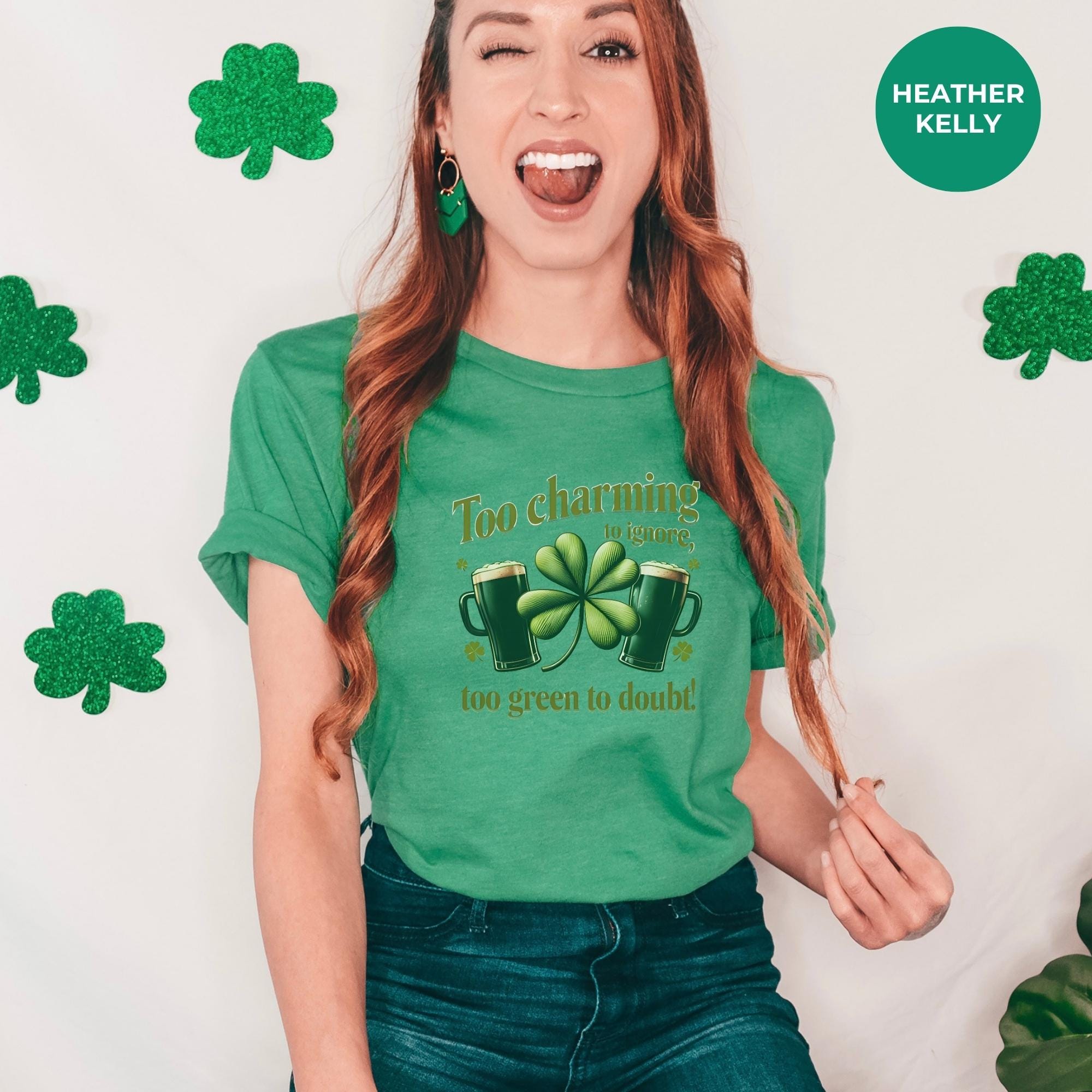 Too charming to ignore St Patricks Day Shirt | St. Patrick's Day Shirt | Saint Patrick's Shirt | Shamrock Gift | Clothing | tshirt