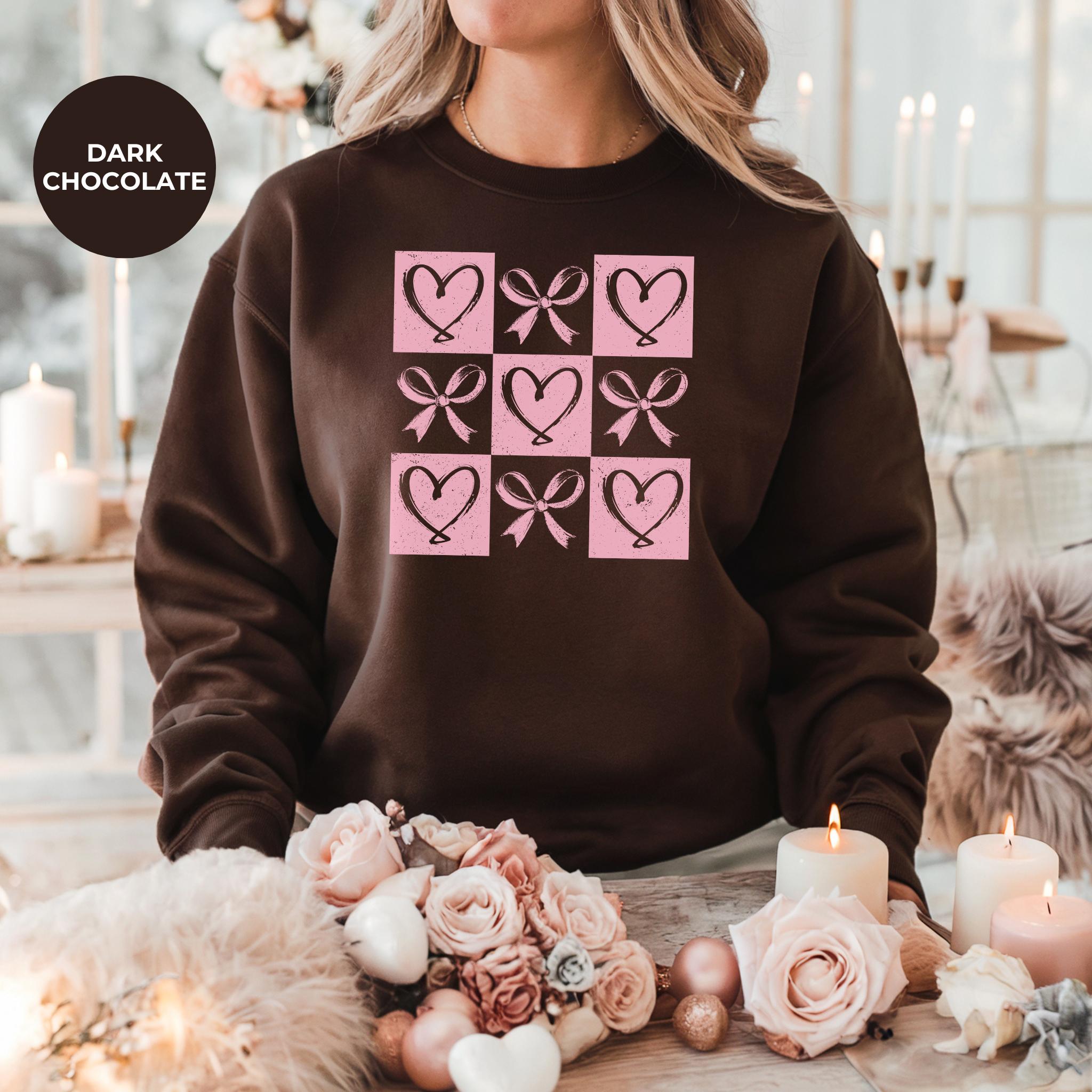 Valentines Day Hearts Sweatshirt, Womens Valentines Shirt, Love Heart Jumper, Valentine Gift, Gift For Her