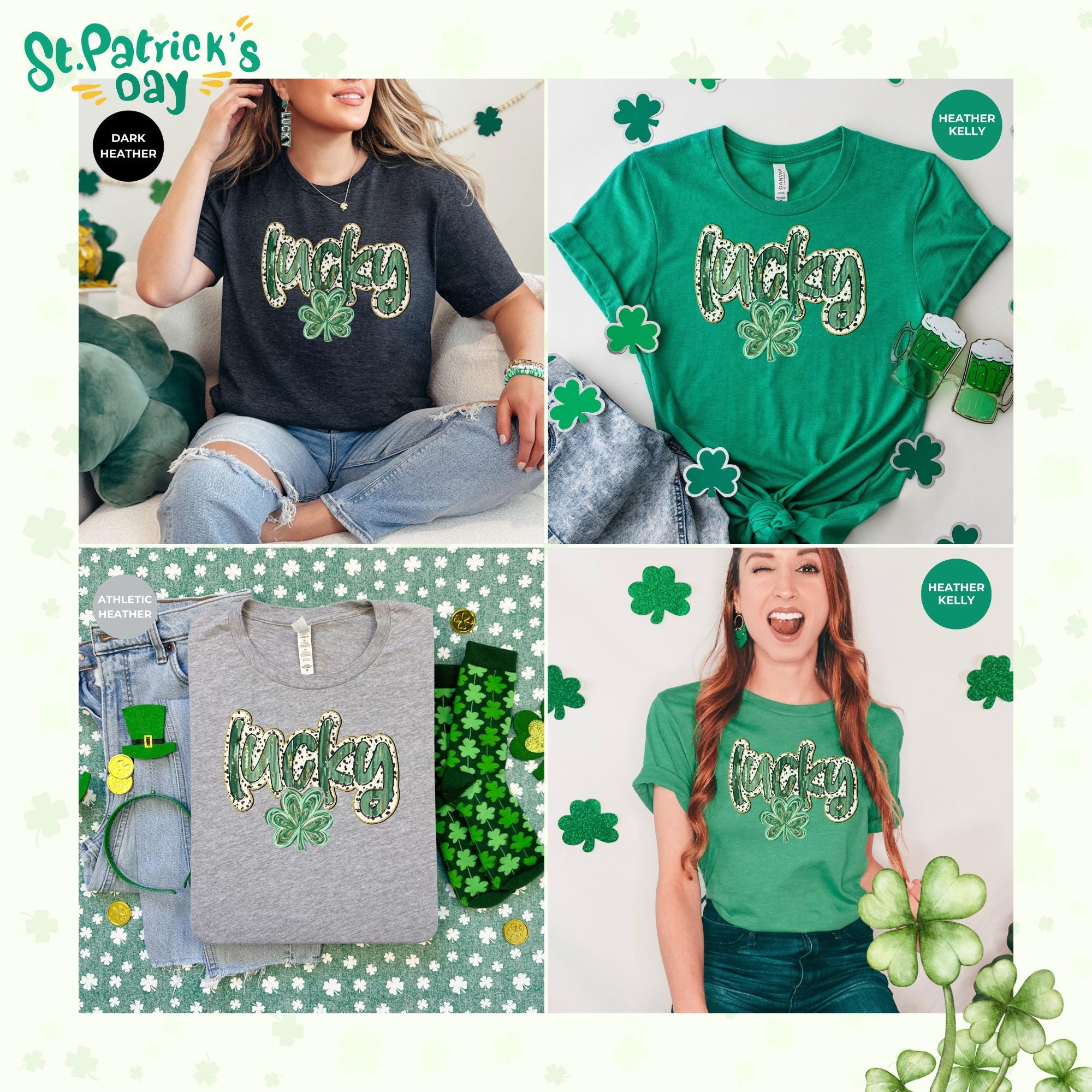 Lucky Tshirt design - Irish Graphic Tee - St Patrick Day Shirt - Shamrock Shirt - Funny St Patricks Day Shirt - Green Shirt for Women