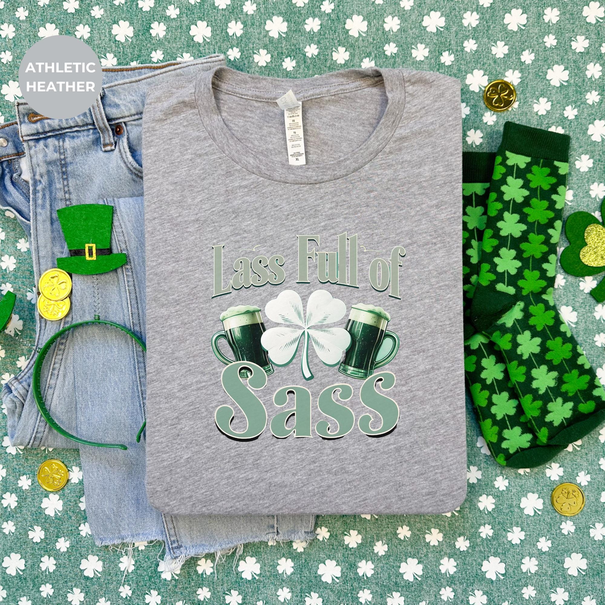 Lass Full of Sass design - Saint Patrick's Celebration Shirt | St. Patrick's Day Shirt | Shamrock Gift | St Patricks Day Tee | Festive Wear