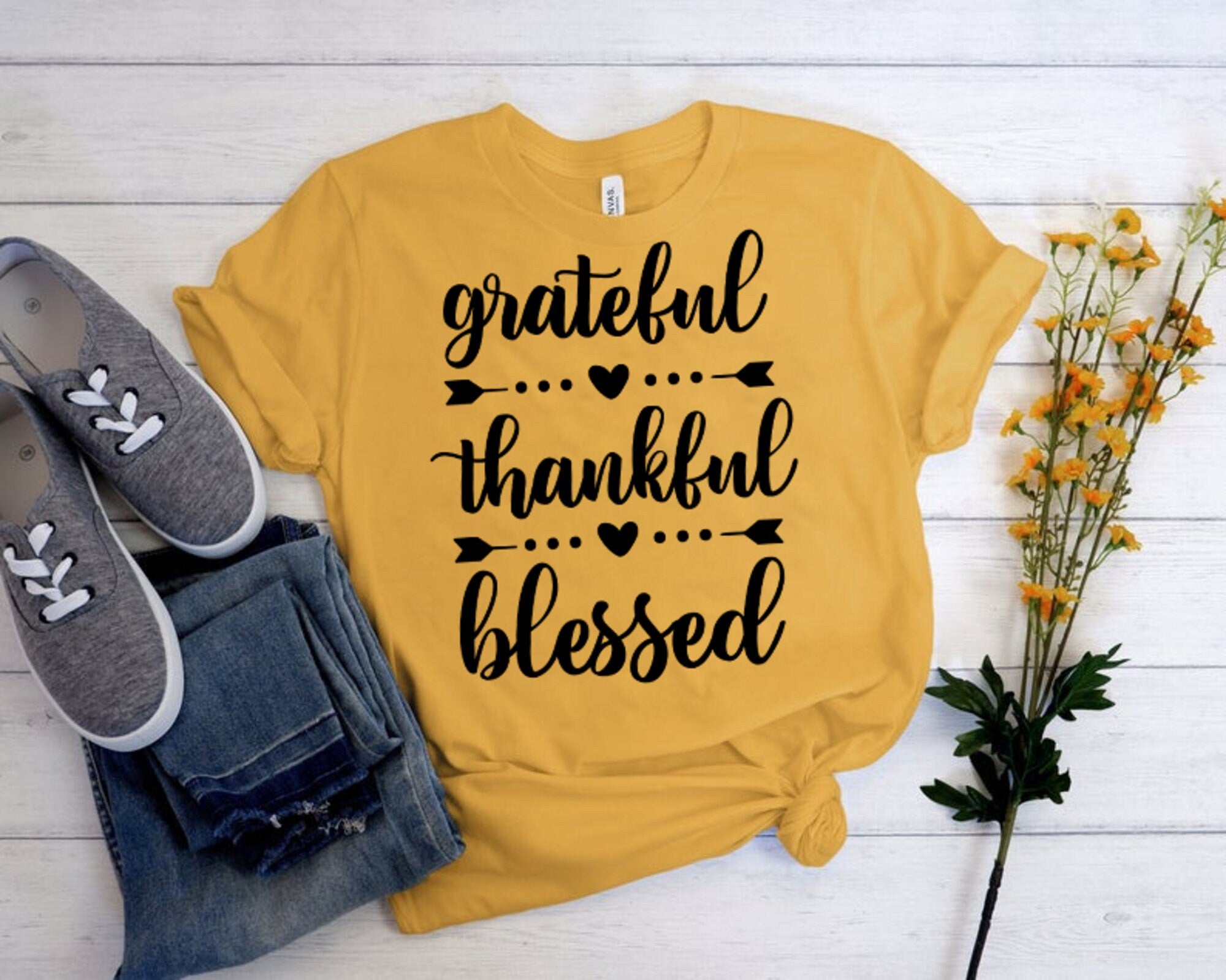 Graceful Thankful Blessed T Shirt | Christian Fall Shirt | Grateful Shirt | Thankful TShirt | Mom T-Shirts | Blessed Mom Shirt |Thanksgiving