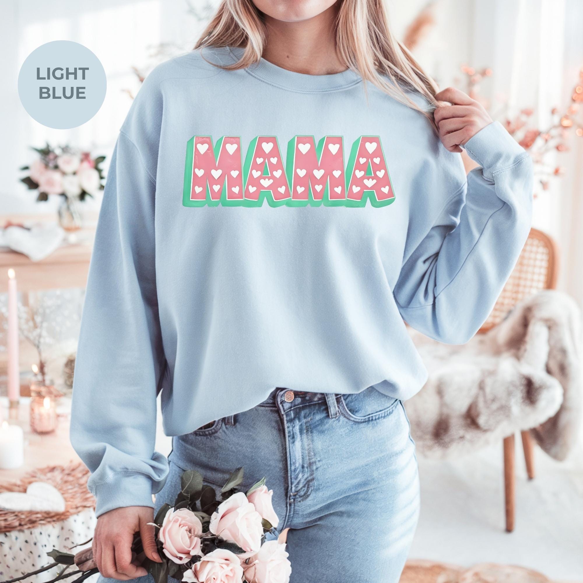 Mama Valentine Sweatshirt | Womens Valentines Day Sweatshirt | Mama Heart Sweatshirt | Valentines Day Mom Shirt