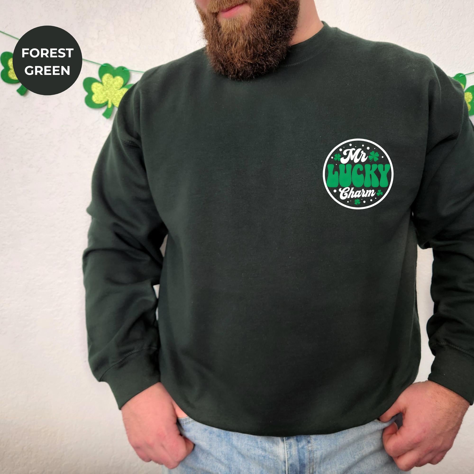 Lucky charm shirt for St Patrick's Day Couples Sweatshirt, Mr and Miss Matching Sweaters, Couples Gift, Festive Couple Wear, Clothing