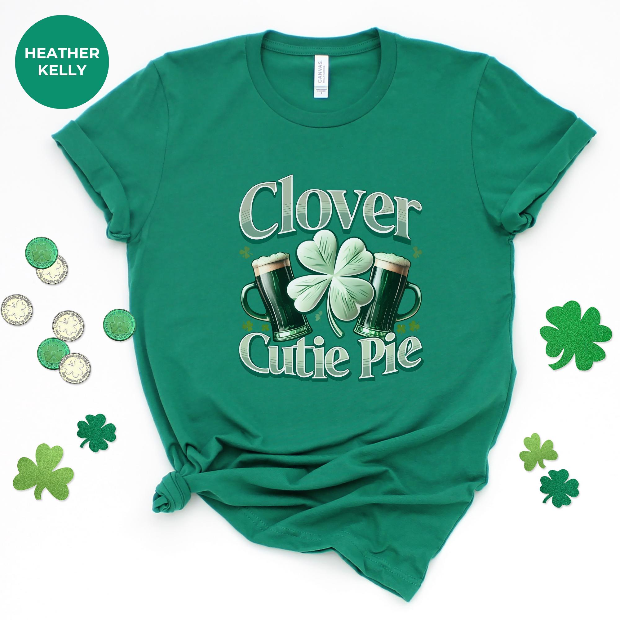 Clover Cutie Pie St. Patrick's Day Shirt | St Patricks Day Celebration | Gift Shirt | Saint Patrick's Day Tee | Lucky Shirt, tshirt mockup