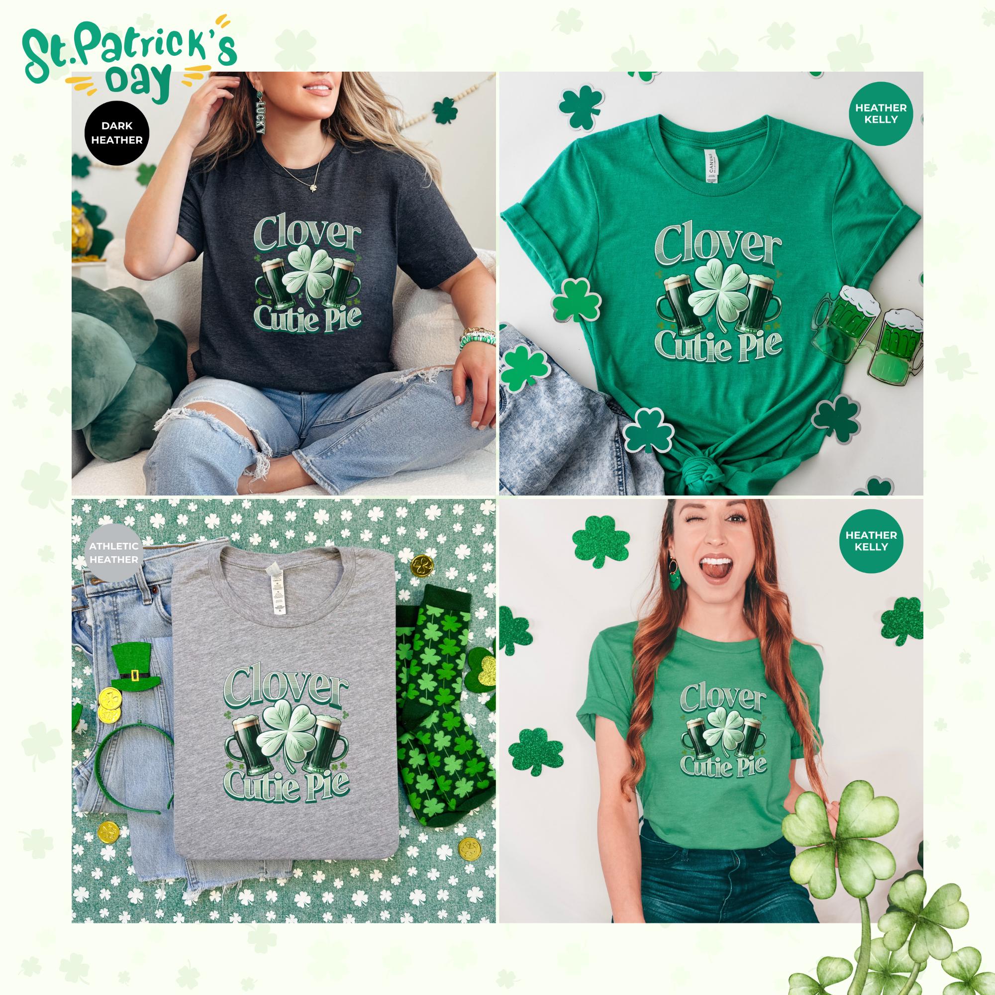 Clover Cutie Pie St. Patrick's Day Shirt | St Patricks Day Celebration | Gift Shirt | Saint Patrick's Day Tee | Lucky Shirt, tshirt mockup