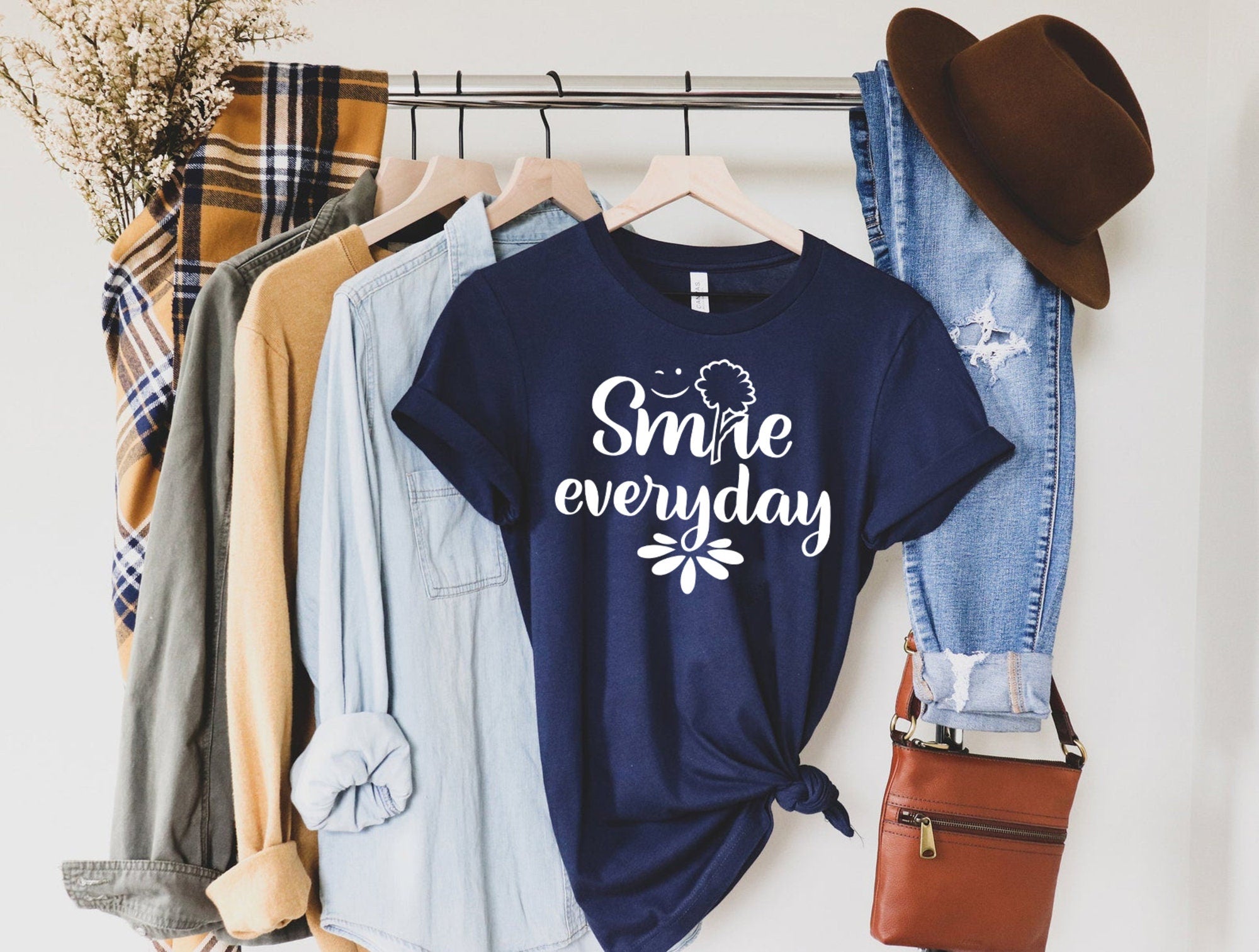 Smile Everyday T-Shirts | Smile Shirt | Positive Shirt | Smile TShirt | Good Vibes Shirt | Happiness Shirt | | Cute Teacher Shirts | Tees