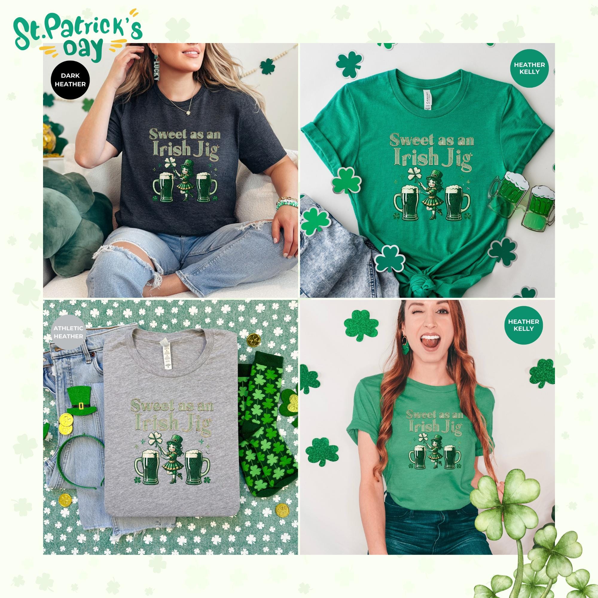 Sweet as an irish jig - Saint Patrick's Day Shirt | St. Patrick's Day Shirt | Shamrock Gift | mockup tshirt | Festive Wear | gift for mom