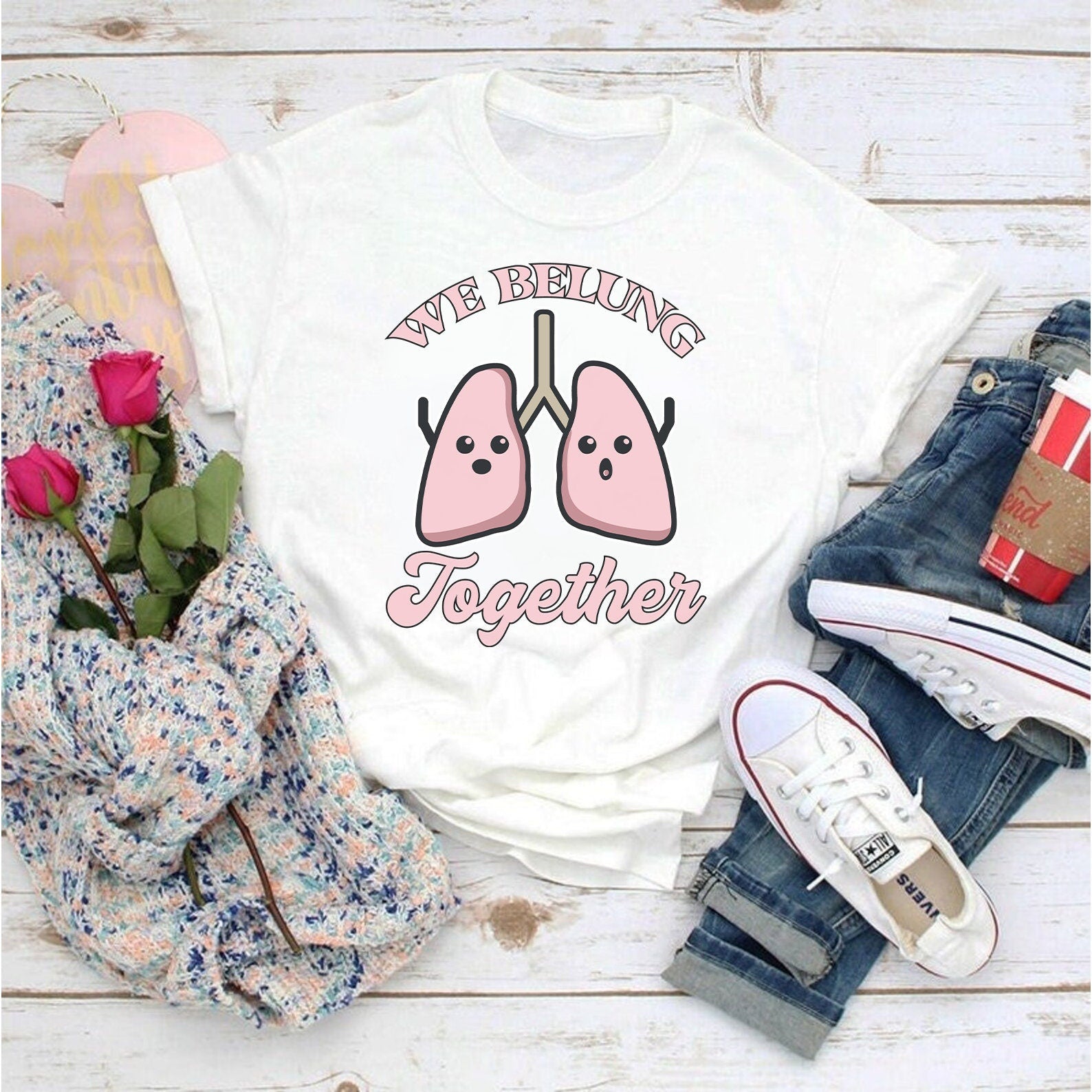 Nurse Valentines Shirt | We Belung Together T-shirt | Respiratory Rt Lung Shirt - Supper Soft Valentine Shirt for the Nurse in your life!