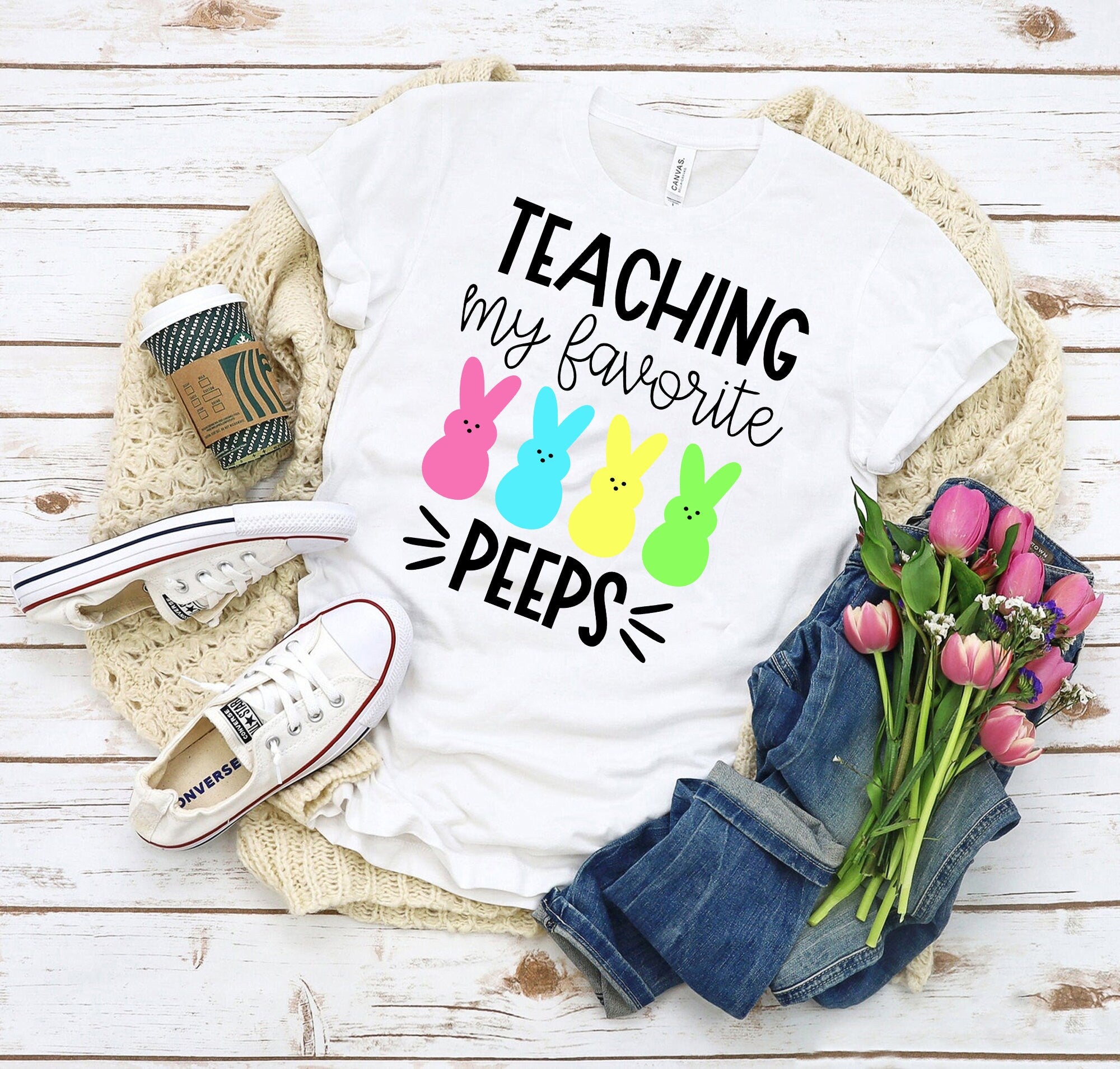 Teaching My Favorite Peeps T-shirt | Short-Sleeve Unisex T-Shirt | Everyday Shirt For Her | Graphic Women Tees | Summer Outfit Shirt