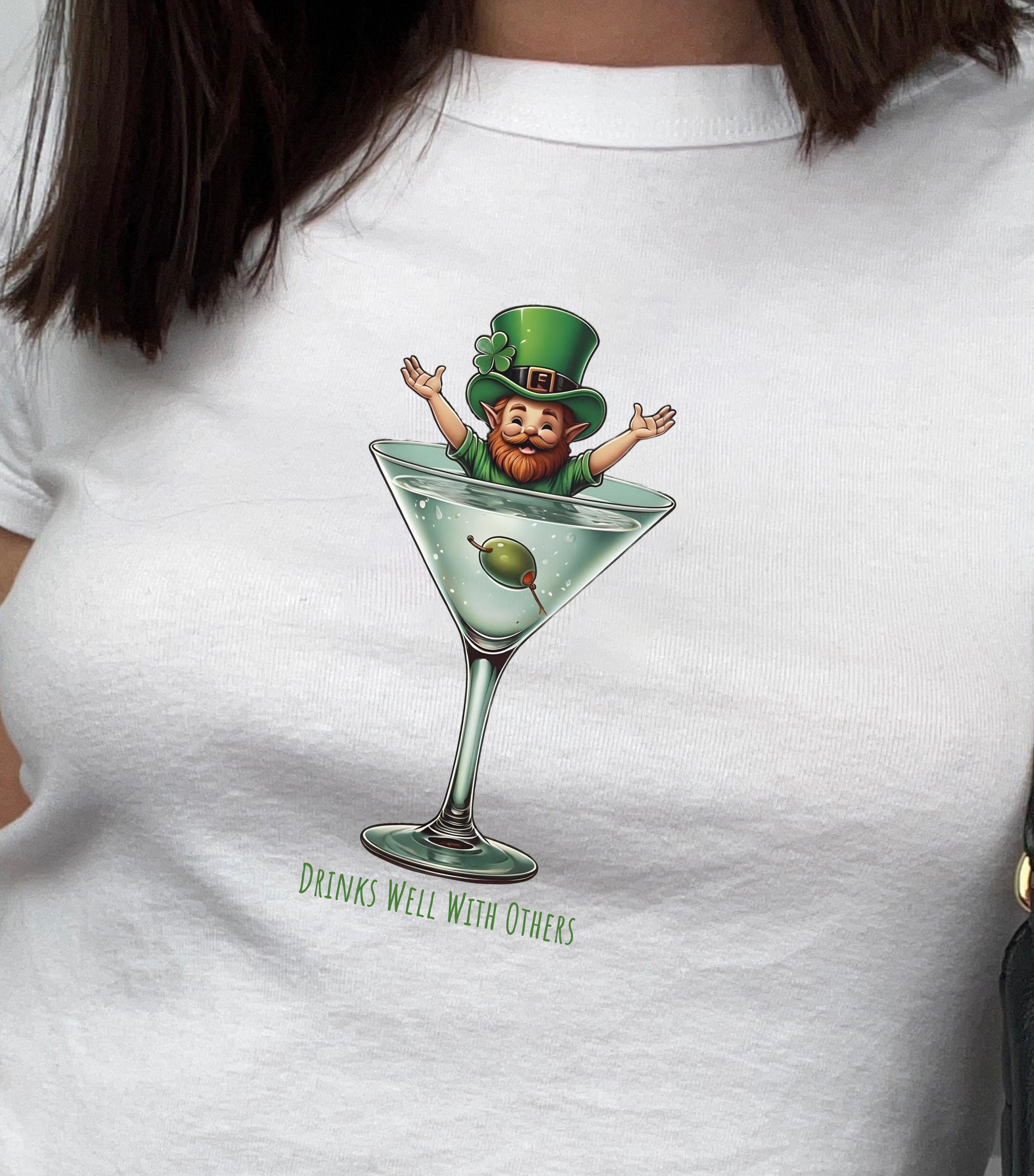 Drink well with others St. Patricks Day Baby Tee, Funny Irish Gift, Women's Trendy Top, Spring Celebration, st patrick day clothing