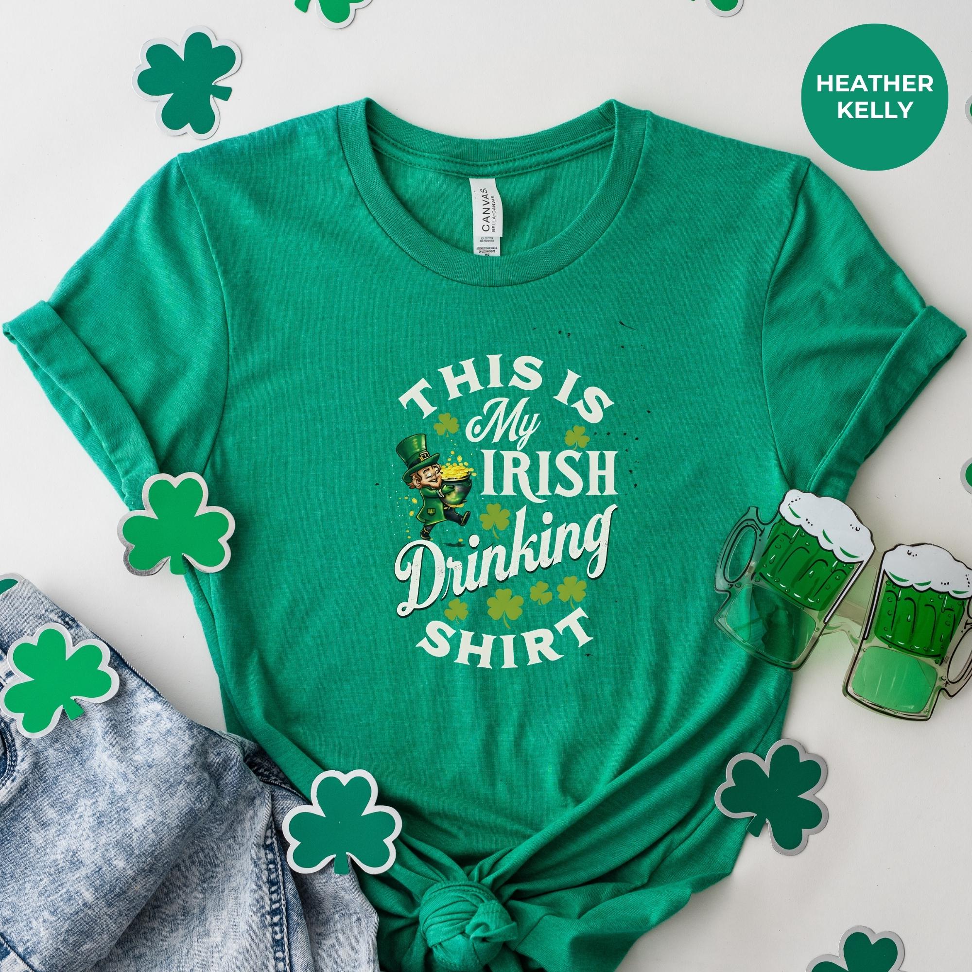 My irish drinking shirt | Tshirt design | St. Patrick's Day Shirt | oversized tshirt | Shamrock T-Shirt | Gift For Her | tshirt mockup