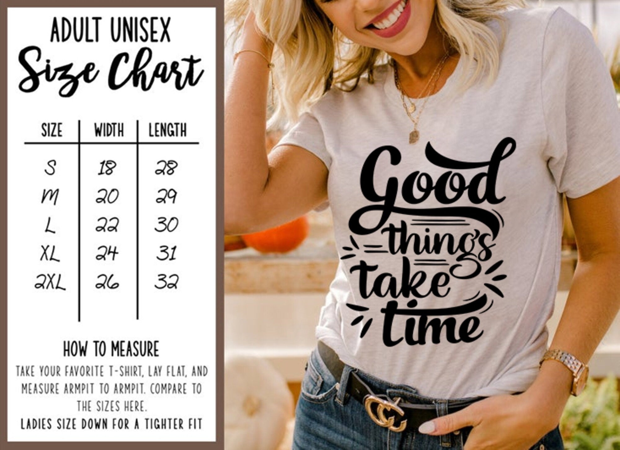 Good Things Take Time T-Shirt | Cute Inspirational Tee | Succes T-Shirt | Positive Message/Quote Shirt | Retro T Shirt | Workout Shirt Girl