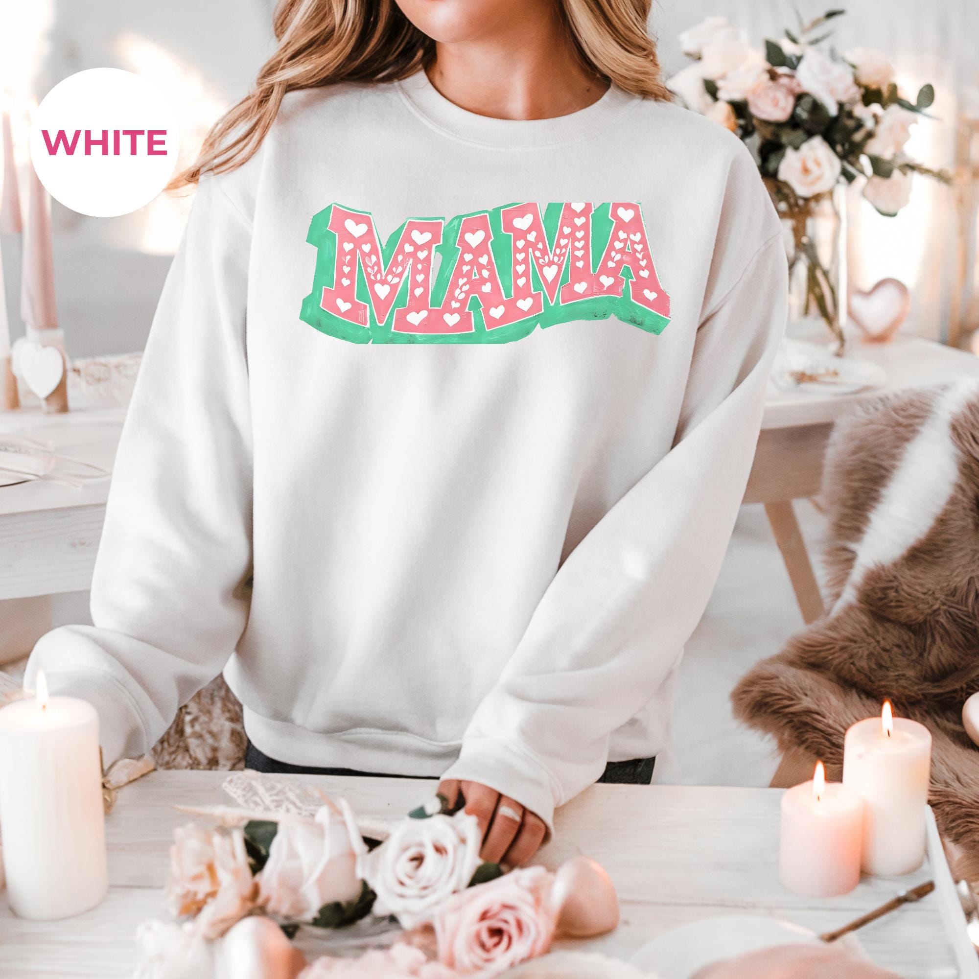 Mama Valentine Sweatshirt | Womens Valentines Day Sweatshirt | Heart Print | Valentines Day Mom Gift | Mama Shirt