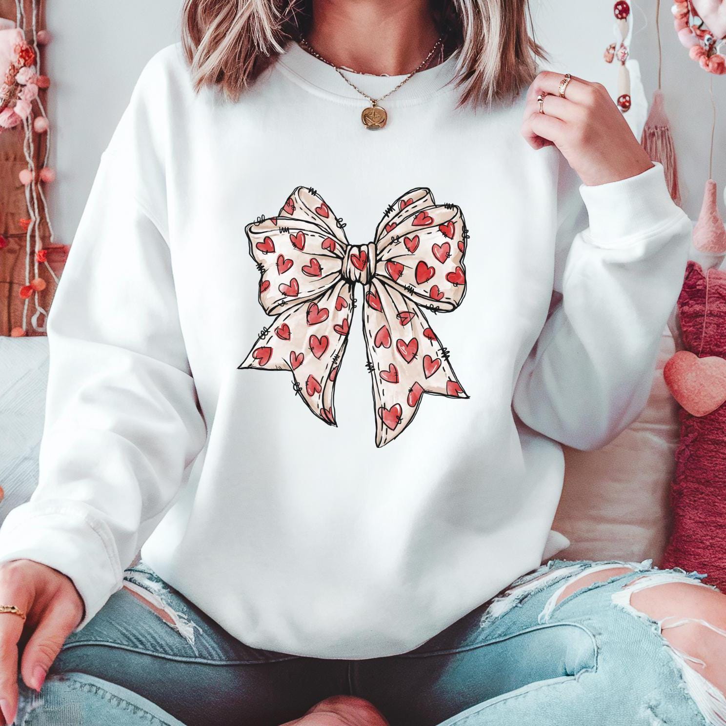 Valentines Day Sweatshirt | Cute & Comfy Valentine’s Gift | Romantic Heart Pullover | Couples Matching Sweatshirt