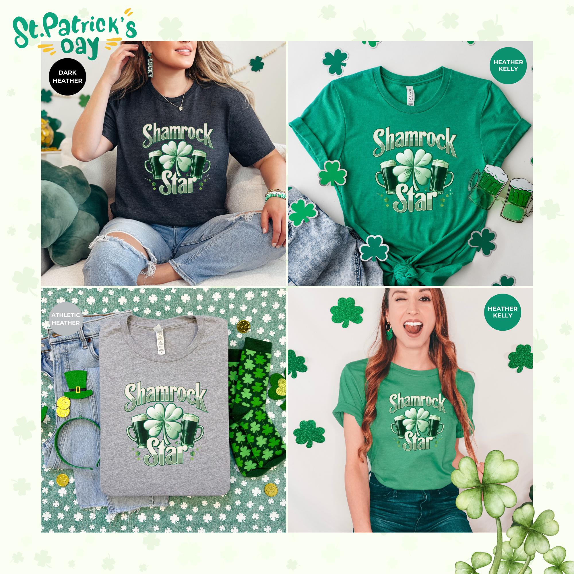 Shamrock star shirt | St Patricks Day | Saint Patrick's Day Shirt | Shamrock Gift For St Patricks Day | Celebrate St Patricks | gift for her