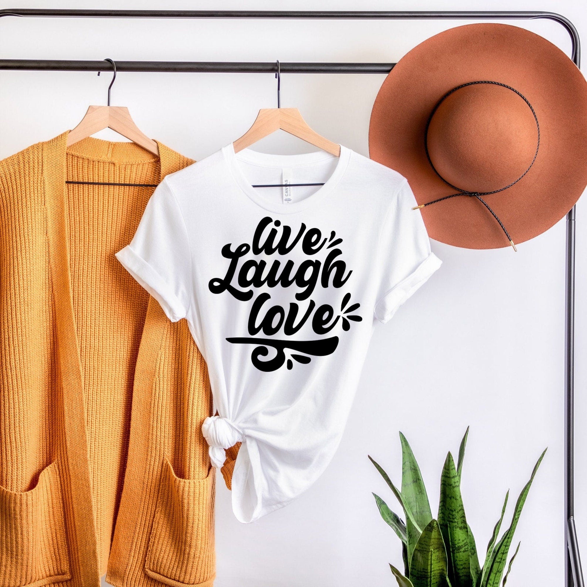 Live Laugh Love TShirts | Statement Shirt | Good Vibes Shirt | Love Heart Shirts | Workout Tee | Valentines Day Shirt | Funny Tee Shirt