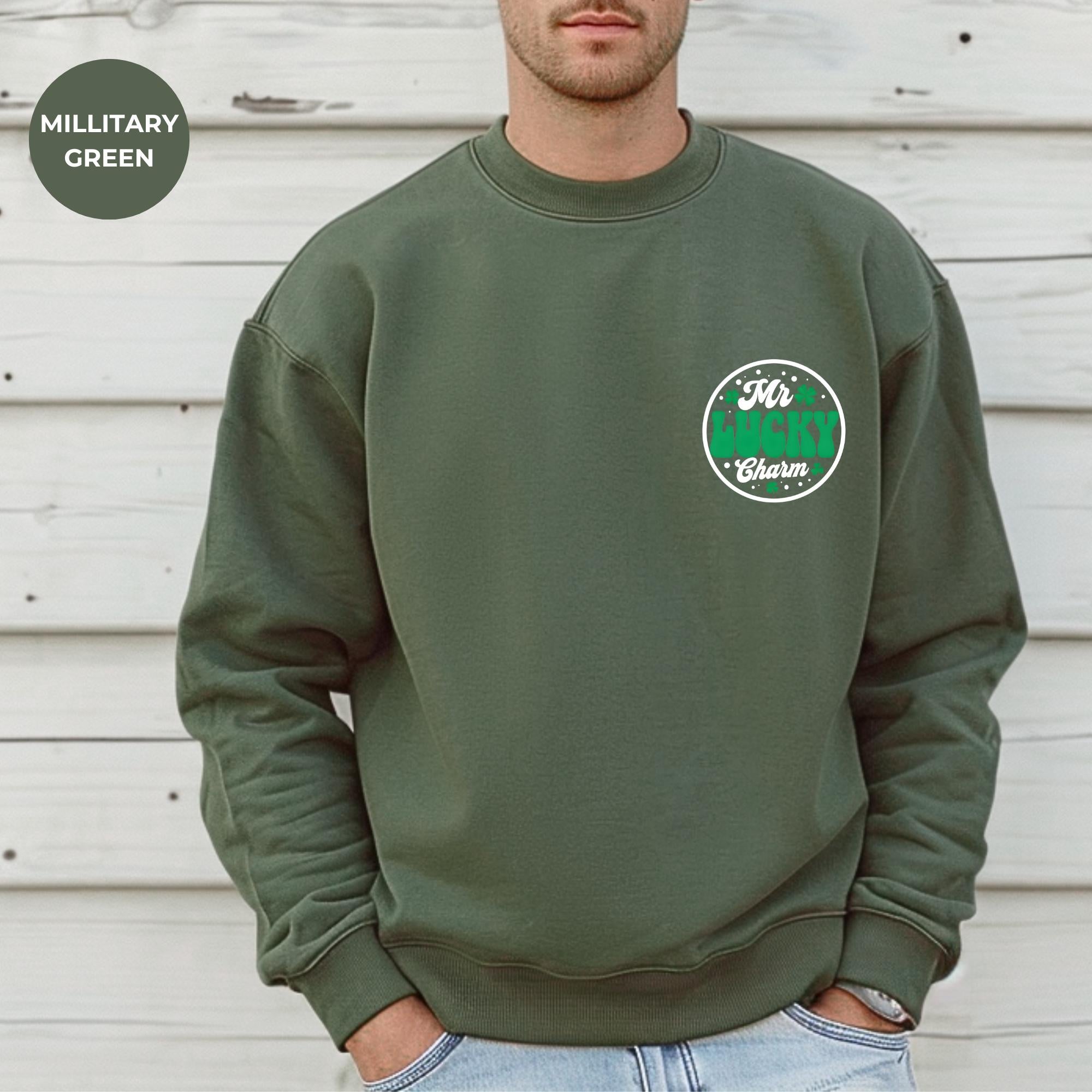 Lucky charm shirt for St Patrick's Day Couples Sweatshirt, Mr and Miss Matching Sweaters, Couples Gift, Festive Couple Wear, Clothing