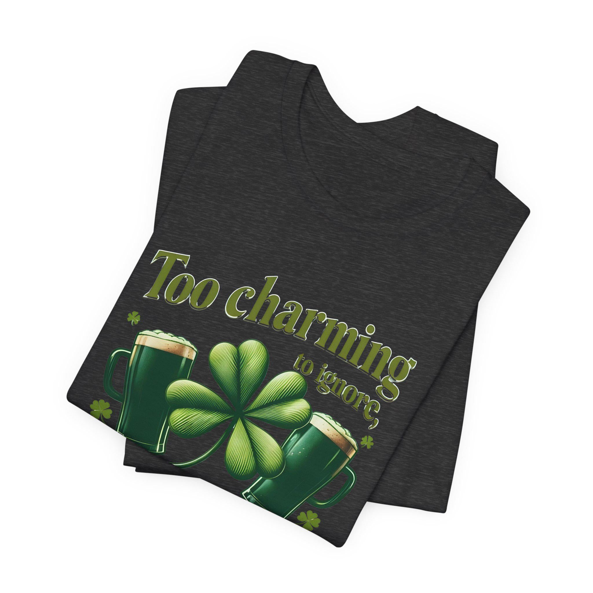 Too charming to ignore St Patricks Day Shirt | St. Patrick's Day Shirt | Saint Patrick's Shirt | Shamrock Gift | Clothing | tshirt