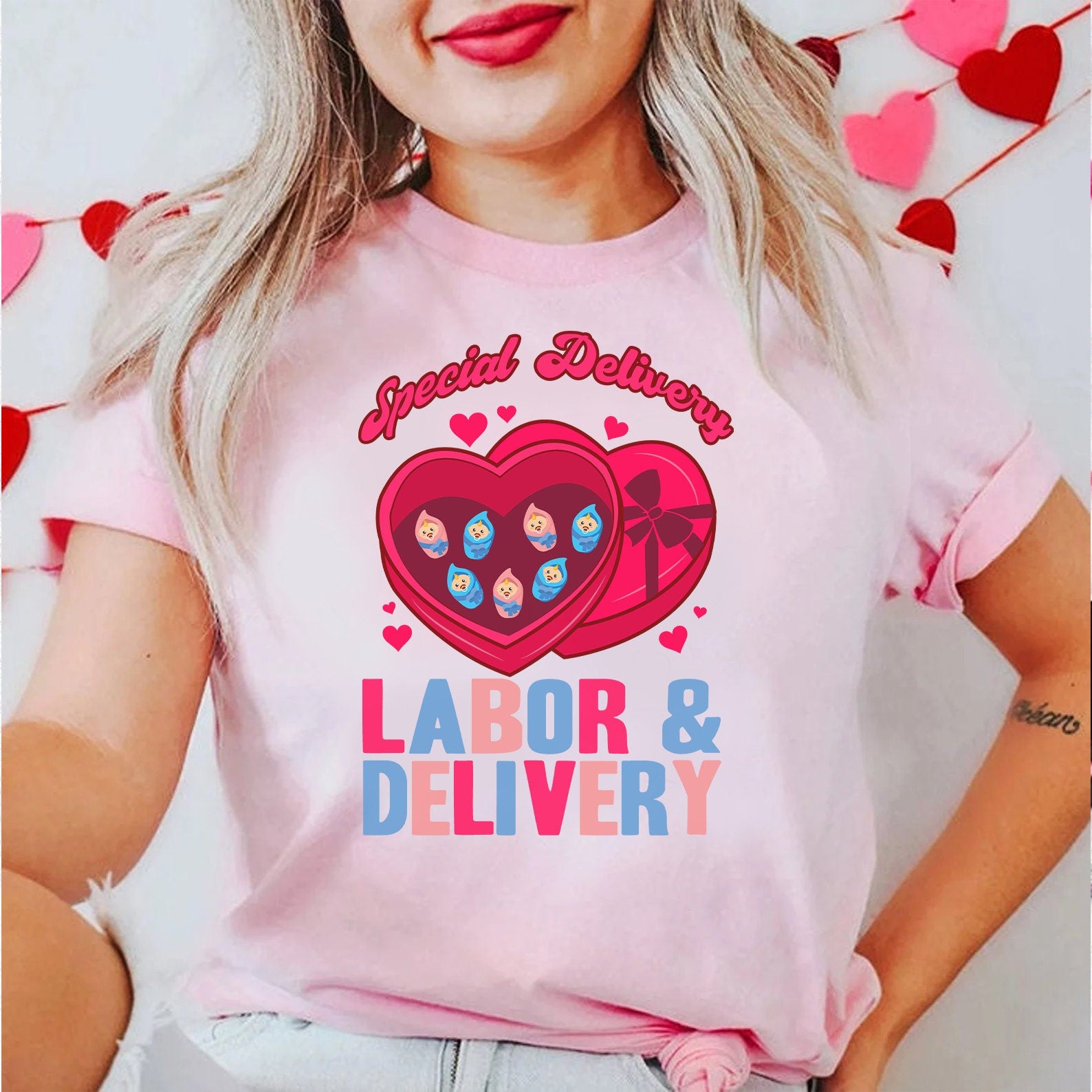 Nurse Valentine Shirt|  Labor and Delivery Nurse Valentines Shirt - Supper Soft Valentine Shirt for the Nurse in your life!