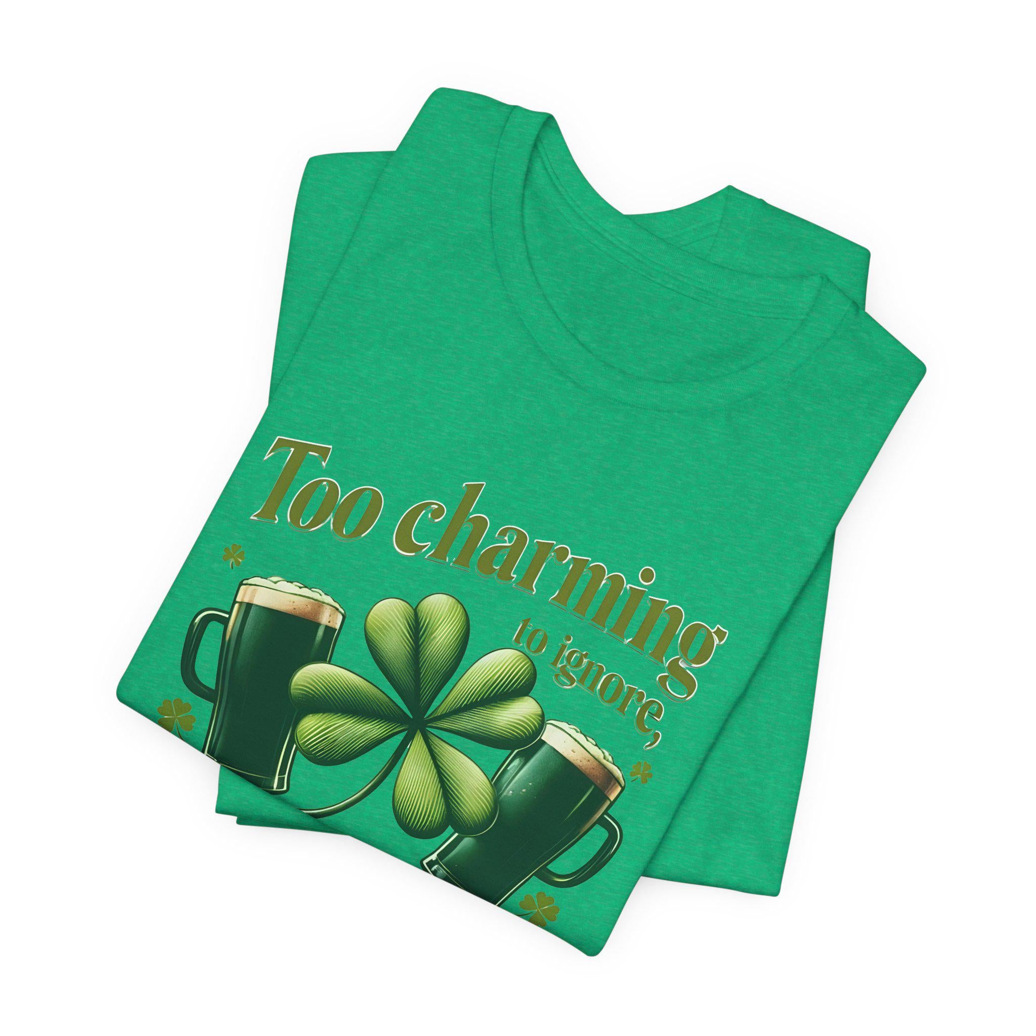 Too charming to ignore St Patricks Day Shirt | St. Patrick's Day Shirt | Saint Patrick's Shirt | Shamrock Gift | Clothing | tshirt