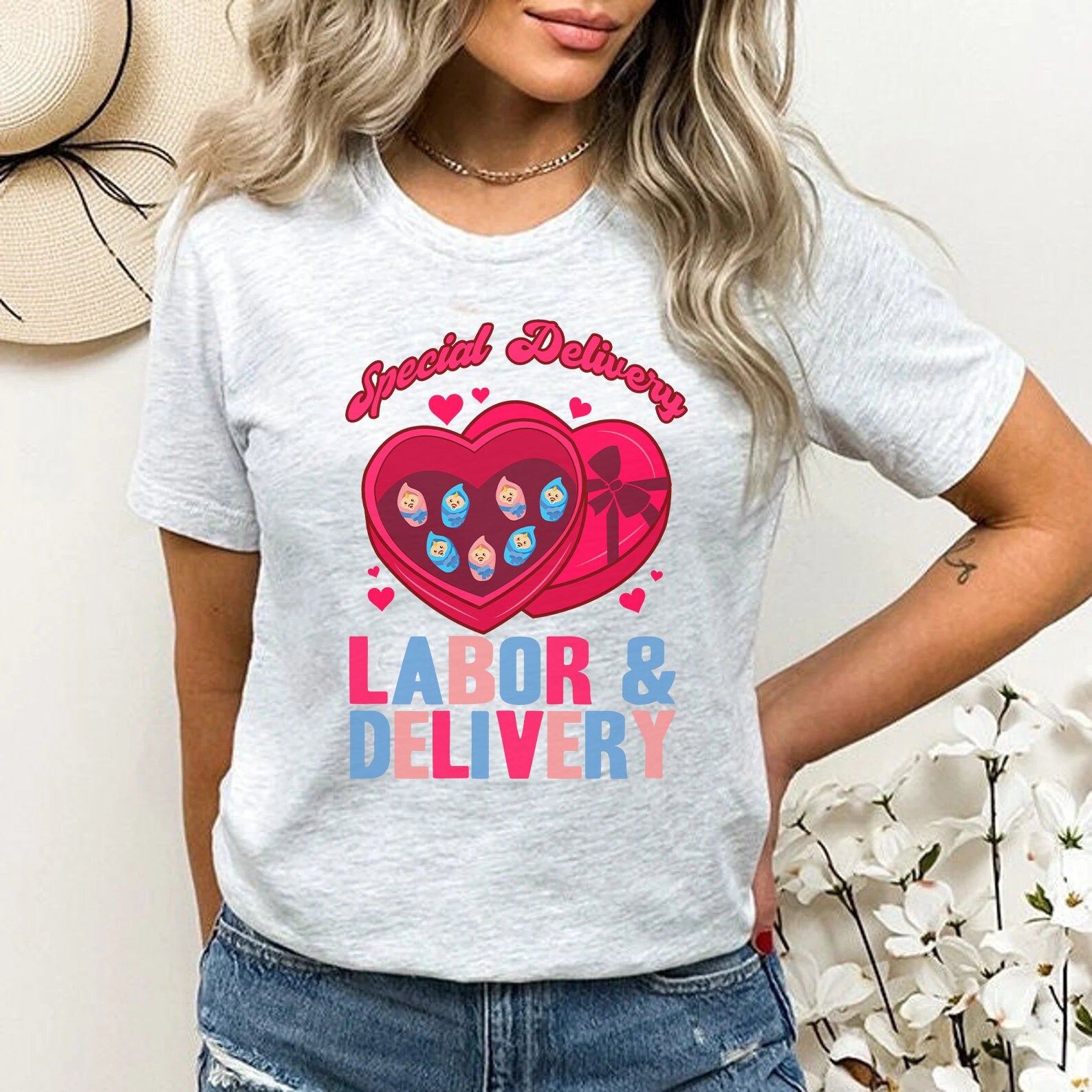 Nurse Valentine Shirt|  Labor and Delivery Nurse Valentines Shirt - Supper Soft Valentine Shirt for the Nurse in your life!