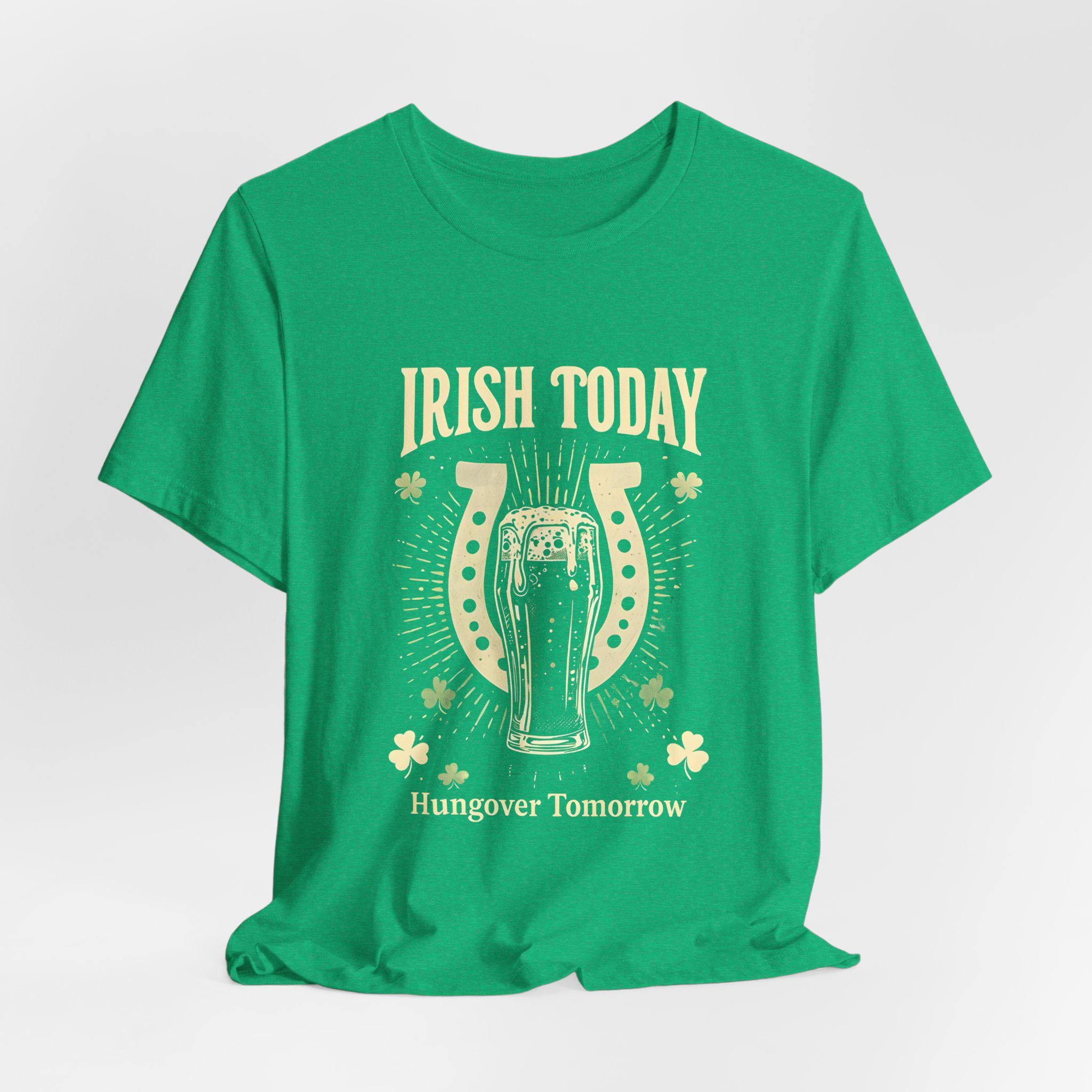 IRISH TODAY Shirt | St. Patricks Day Shirt | spring clothing | St. Patrick's Day T-Shirt for Women | Green Tee | Lucky Shirt | Holiday Shirt