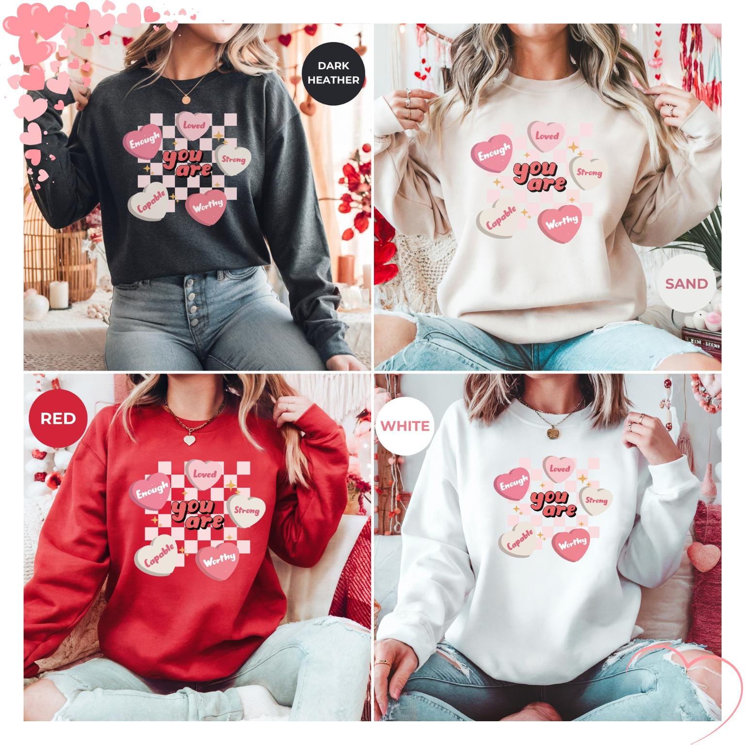 Valentines Day Sweatshirt, Comfy Matching Sweatshirt, Cute Couples Gift, Love-themed Top