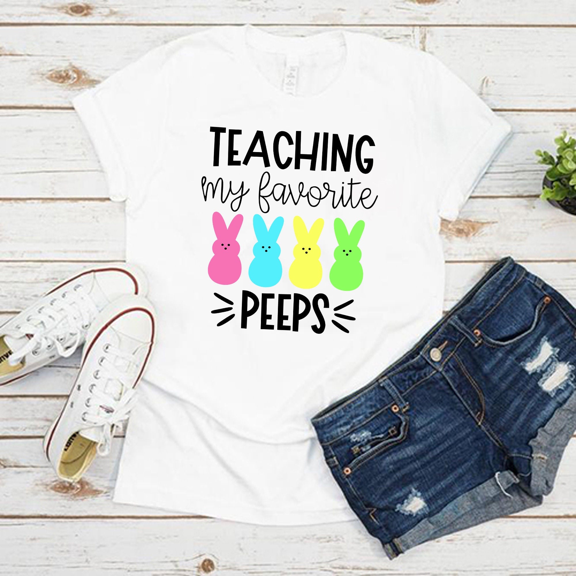 Teaching My Favorite Peeps T-shirt | Short-Sleeve Unisex T-Shirt | Everyday Shirt For Her | Graphic Women Tees | Summer Outfit Shirt