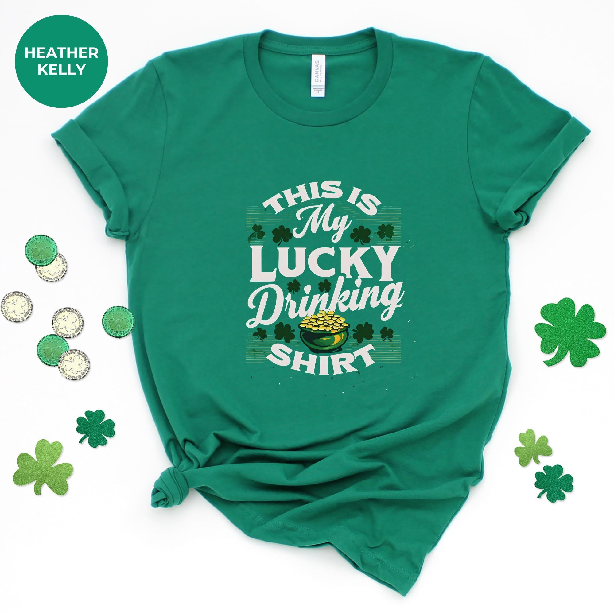 This is my lucky drinking shirt for St. Patrick's | Irish T-Shirt | Green St. Patrick's Day Shirt | Women's Irish Shirt | Holiday Gift