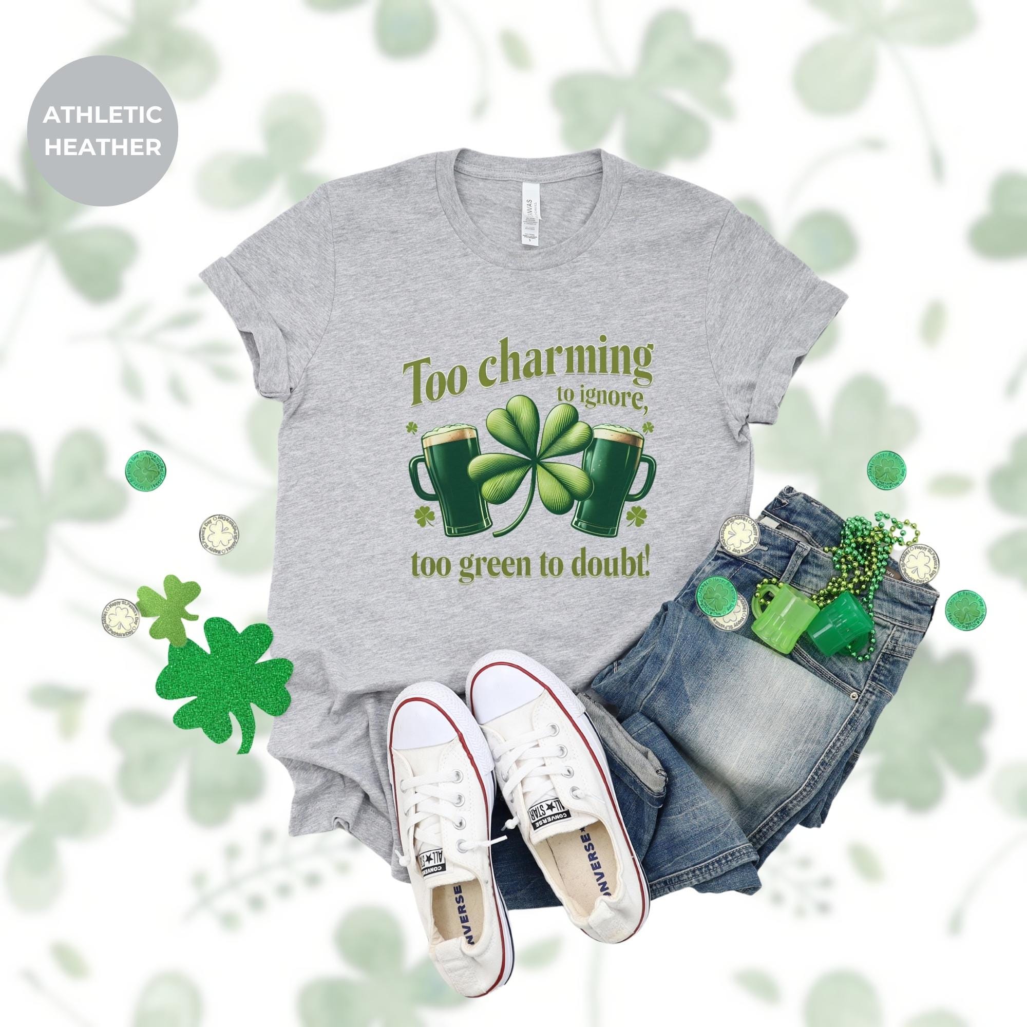 Too charming to ignore St Patricks Day Shirt | St. Patrick's Day Shirt | Saint Patrick's Shirt | Shamrock Gift | Clothing | tshirt