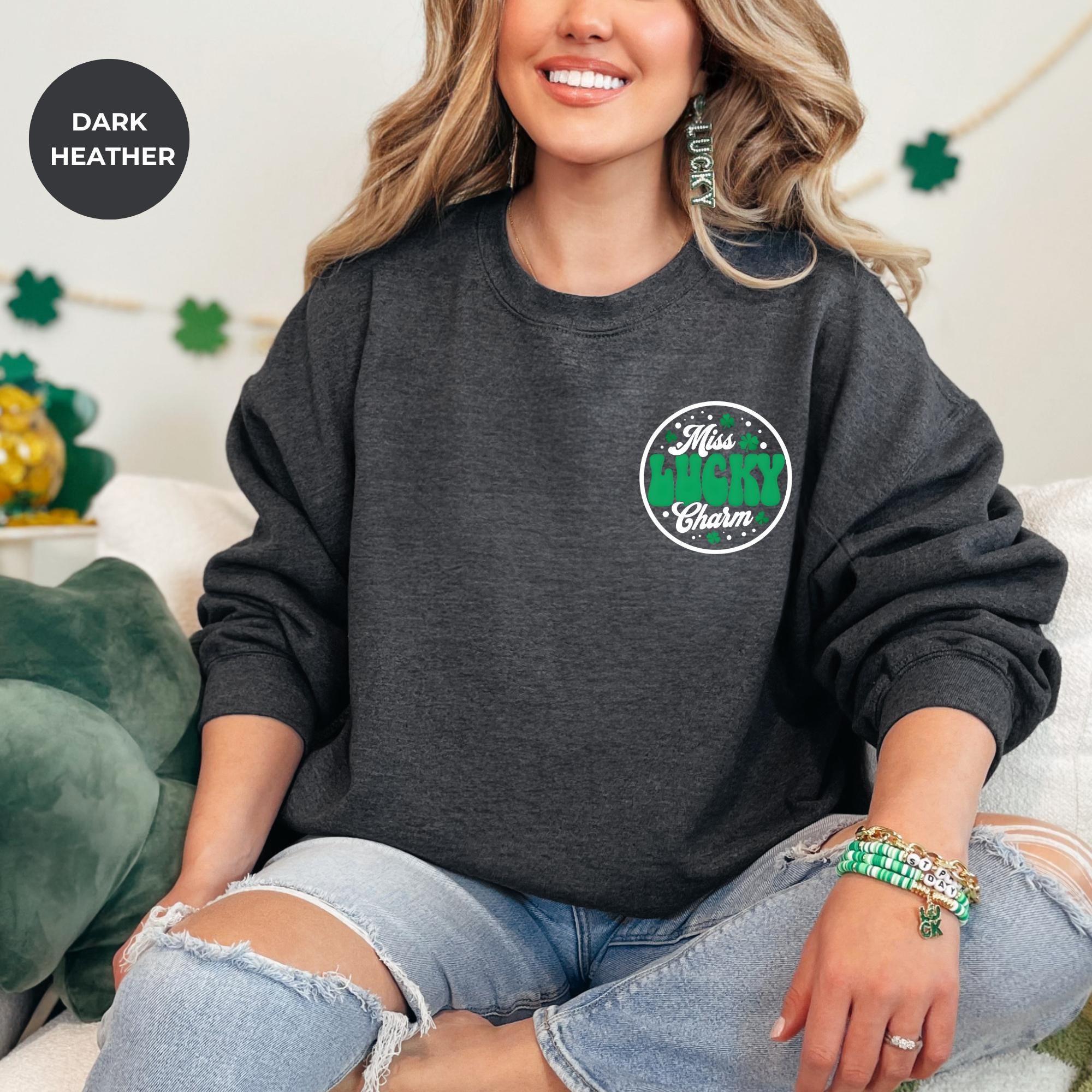 Lucky charm shirt for St Patrick's Day Couples Sweatshirt, Mr and Miss Matching Sweaters, Couples Gift, Festive Couple Wear, Clothing