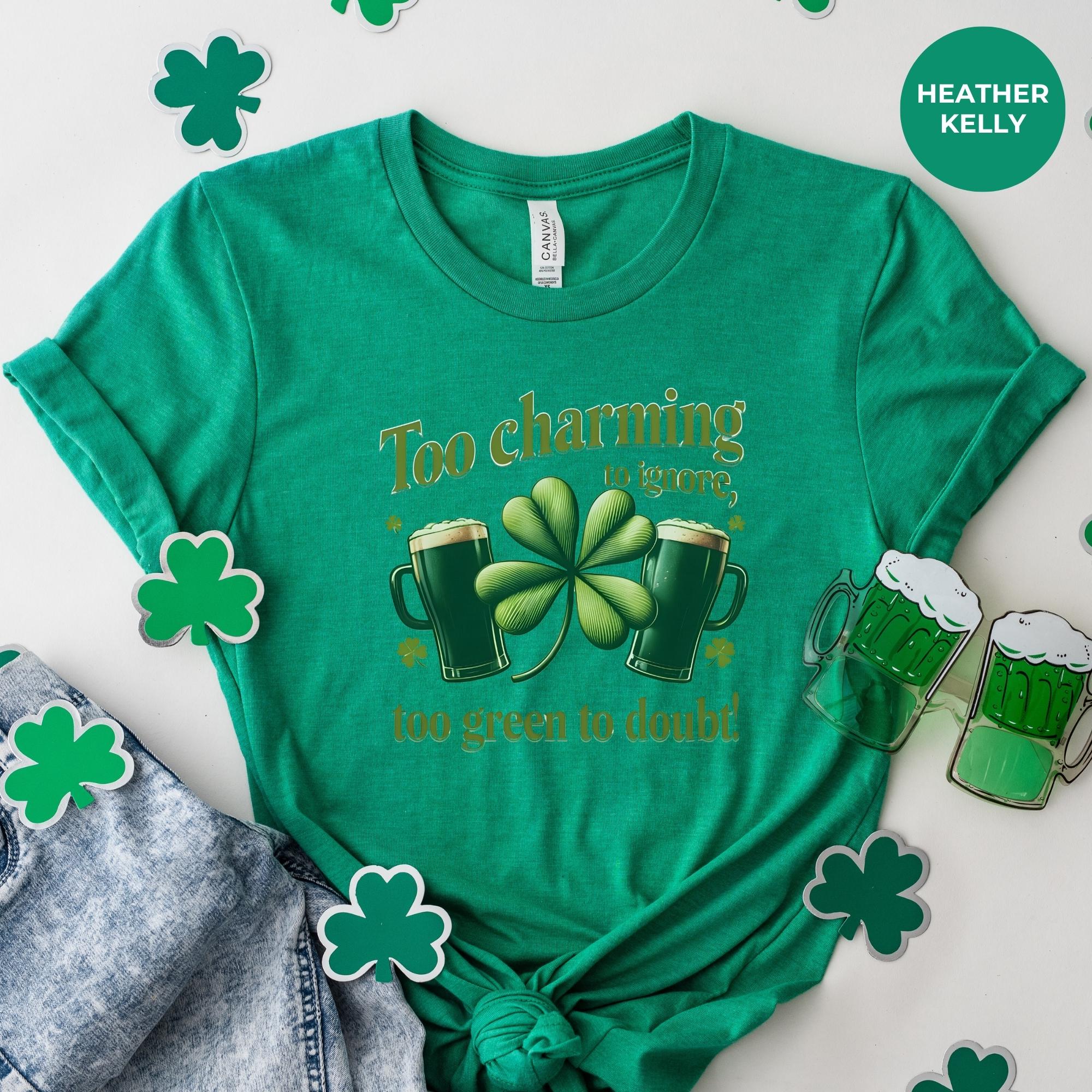 Too charming to ignore St Patricks Day Shirt | St. Patrick's Day Shirt | Saint Patrick's Shirt | Shamrock Gift | Clothing | tshirt